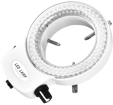 Lampada Ad Anello a LED 144 Perline LED Illuminatore Luminosità Regolabile Sorgenti Luminose per Microscopio Lampada Ad Anello per Stereomicroscopi Fotocamere Illuminazione