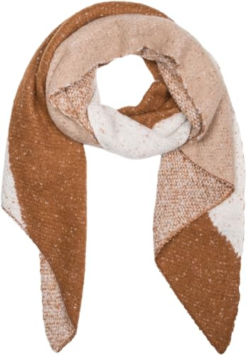 styleBREAKER Damen Web Schal Asymmetrisch 3-Farbig | 49x192 cm großes Format, wärmendes weiches Gewebe für den Winter, vielseitig drapierbar als große Schulter-Stola.
