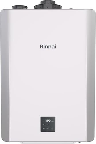 NEW Rinnai RXP199iN Condensing Smart Sense Natural Gas or Propane Tankless Water Heater, Indoor or Outdoor Water Heater, Up to 11.1 GPM, 199,000 BTU, with Recirculation Pump