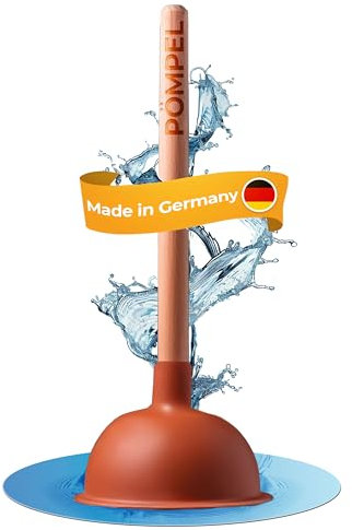 Der Pömpel I Saugglocke Abfluss 140mm groß, Pümpel I Perfekter Abflussreiniger für Dusche, Toilette, Badewanne oder Waschbecken in Top Handwerksqualität Made in Germany von aquabook