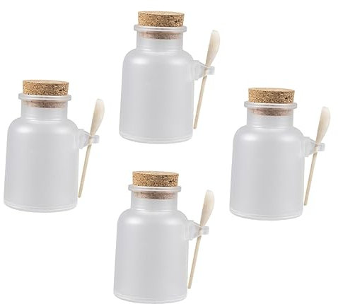 Healeved 4 Ensembles Flacons Compartimentés Pour Cosmétiques Flacons Pour Sels De Bain De Poudre Portables Et Rechargeables