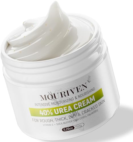 Mouriven Urea Cream 40 Percent - Foot & Hand Cream for Dry, Cracked Heels, Feet, Knees, Elbows, and Hands - Maximum Strength Urea Lotion for Softening and Moisturizing
