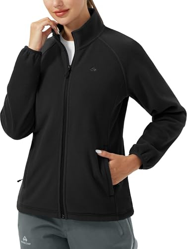 Pioneer Camp Damen Fleecejacke Leichte Fleece Jacket Reißverschluss Stehkragen Winter Warme Jacke Antistatische Sweatjacke mit Taschen