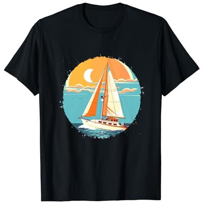 Segeln Comic Look Segelteam Wassersport T-Shirt