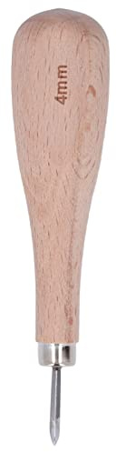 Punzón de Cuero Profesional de Alta Dureza, de Madera de Haya, Herramienta de Costura de Rombos para Artesanía de Cuero