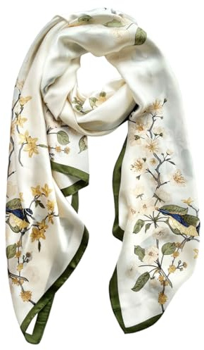 FONYVE Long Silk Like Scarf Lightweight Satin Scarves Large Sunscreen Shawl Wrap for Women