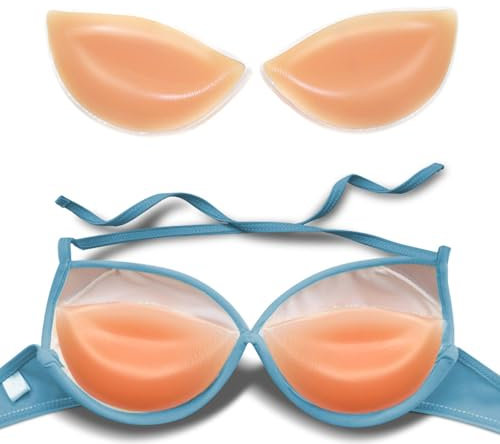 1pair Chicken Fillet Bra Inserts, Bra Inserts, Chicken Fillets Bra Inserts, Silicone Bra Inserts, Bra Inserts Push Up, Breast Enhancers, Bra Fillers, Chicken Fillets Bra, for Bikini Swimsuit Daily
