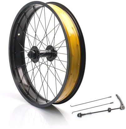 20 Tum/26 Tum X 4,0 Tum Fett Däck Cykel Framhjul Skivbroms Snöcykelhjul Snabbkoppling 9x135 Mm 36H Nav Strandcykelhjul För Elcykel 45# Ekrar(20in)