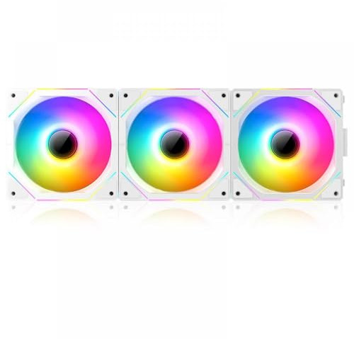 Cooling Fan TEUCER JM-1 120mm ARGB LED Computer Case Low Noise PWM Compatible With Water Cooling Systems(JM-1 Black Forward)