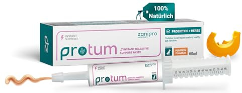 Zanipro Pasta Probiotica e Prebiotica per Cani e Gatti contro la Diarrea e dopo il Vermifugo, 3 Miliardi di Fermenti Vivi, Cura Intestinale – Rassodamento delle Feci (60ml) Zucca
