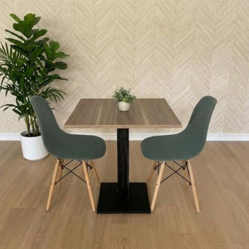 Generisch bistrobord fyrkantigt med mellanfot 60/70/80 cm ek Capri – svart, 60 x 60