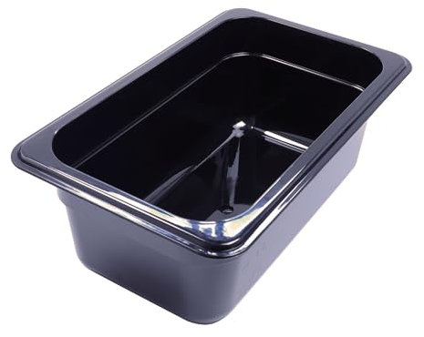 AcMax GN 1/4 Gastronormbehälter GN-Behälter, 2,8 Liter Tiefe 100mm Kunststoff schwarz