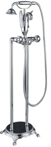 Ksunun Retro Freistehende Badewannenarmatur, 2 Wasseraustragsmodi, Freistehende Badewanne Wasserhahn Antik Messing Mit Handbrause Und Wanneneinlauf, Antiker Mischbatterie Badewanne Armatur