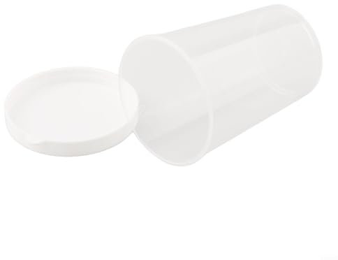 10 transparente Messbecher 50 ml mit Deckel, ideal für Flüssigkeits- und Pulvermessung