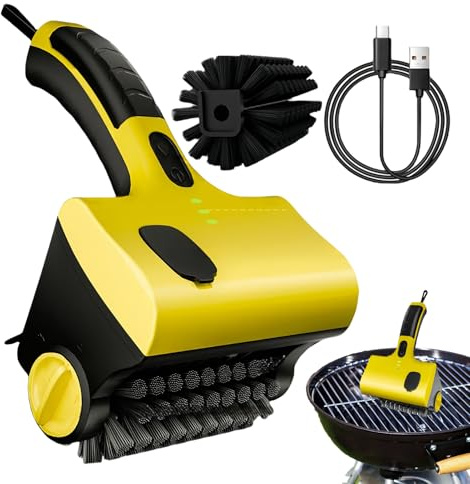 Nettoyer grillades électriques | Brosse Nettoyage électrique pour BBQ Grill | Brosse Nettoyage grillade Barbecue sans Fil 350 TR/Min | Outils Nettoyage pinceaux Rechargeables Accessoires pour Cuisine