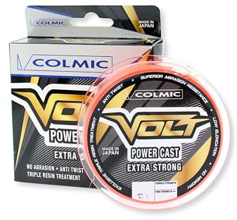 Colmic VOLT Power Cast – Monofilo da Pesca Made in Japan per Surfcasting e Mare – Extra Strong, Alta Visibilità, Anti Twist, Fluorine Triple Resin - Prodotto Ufficiale Colmic