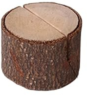 KIFSDLF Mini portatarjetas de madera for mesa (1/5/10/20 unidades), Kraft, rústico, for números , letreros, tarjetas presentación, fotos y(1Base)