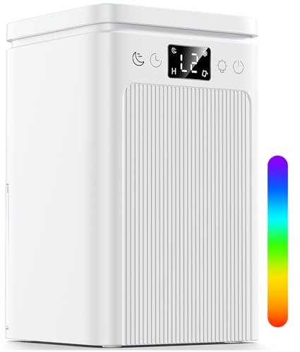 Dehumidifiers for Home, 2.2L/77oz Dehumidifier for Bathroom with Sleep Mode Auto-Off Smart Defrost, Dehumidifiers for Bedroom Quiet Small Dehumidifier for Drying Clothes Closet RV (Light White)