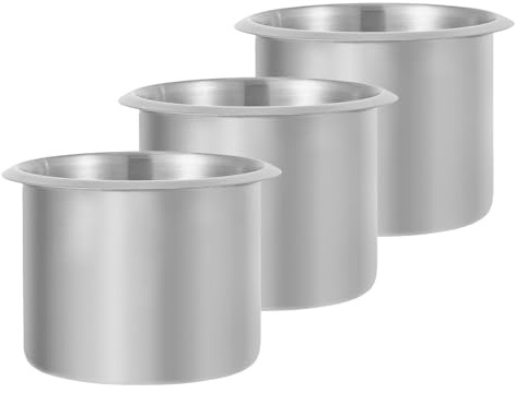 TOYANDONA Portavasos Empotrado para Barco 3 Unidades Acero Inoxidable 8X8X56 CM Soporte para Bebidas Yates Caravanas y Vehículos Náuticos Reutilizable
