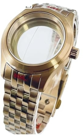 NLNKDTDPAK 36mm/39mm Passar for NH34 NH35 NH36 NH38 NH39 NH70 NH72 ETA2824 PT5000 Klockfodral Rose Gold Rostfritt stål med safirglas(Rose Glass Back A1,36mm Case)