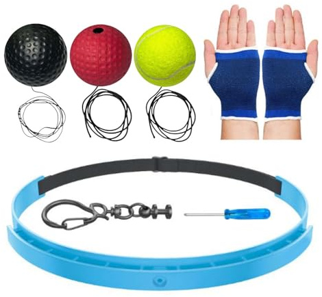 Générique Boxball, Reflextraining, Verstellbarer Helm für Reaktions-Spiele | Kopfband mit Schlagball, für Weihnachtsstrumpfe, Jugendliche, Erwachsene, Männer