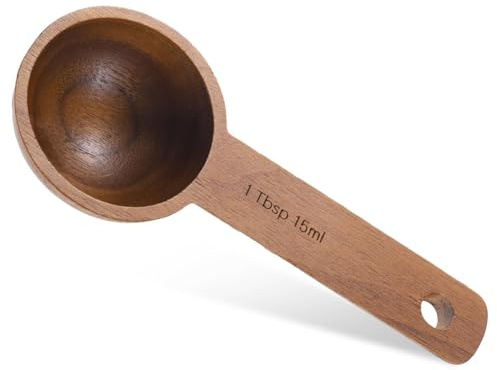 Kueohse Cuchara Medidora de Madera de Nogal para Café en Frascos, Cuchara Medidora para Café Molido, Hecha A Mano, Cuchara Medidora para Granos de Café.