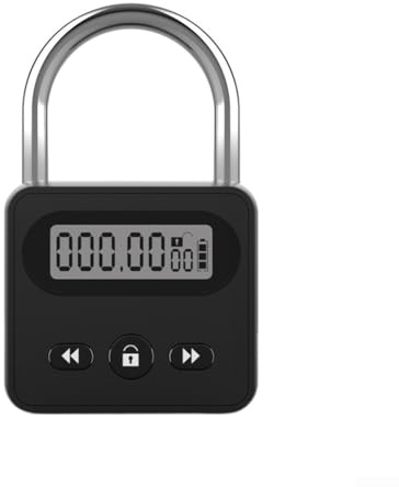Caja de bloqueo de temporizador de metal con pantalla LCD, candado digital 999H para autocontrol, bloqueo de cuenta regresiva automático recargable por USB para retraso de juegos de teléfono