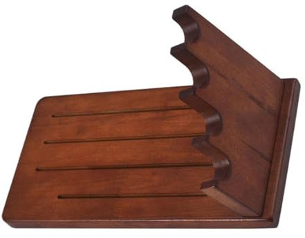 RUNROTOO Porta Utensilios de Cocina de Madera Maciza Marrón, Estante Práctico y Lavable para Mantener la Cocina Limpia y Organizada