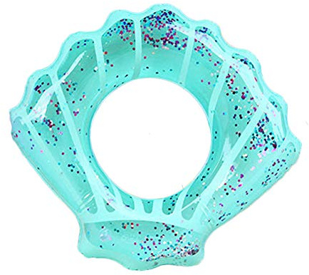 ZaH Shell Swim Rings for Kids Adults Pool Swimming Ring Inflatable Float Raft Water Swim Tube Summer Beach Party Decoration (Blue, Kids)