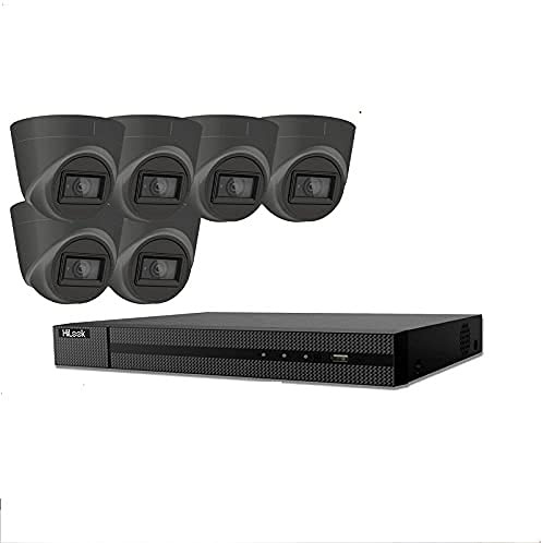 HILOOK 8MP CCTV 4K UHD DVR 8CH SYSTEM OUTDOOR 6X VIVID HD CAMERA BLACK SECURITY KIT UK (1TB HDD)