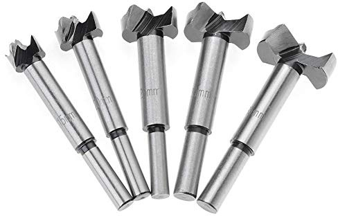 ArtisanShow 5PCS Professional Forstner Drill Bit Set, 15mm-35mm Woodworking Hole Saw Wood Cutter Set, Wood Drilling Woodworking Hinge Boring Forester Wooden Cutting Rotary Tool