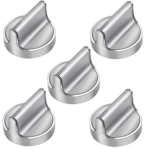 𝟮𝟬𝟮𝟲 𝙐𝙥𝙜𝙧𝙖𝙙𝙚𝙙 W10594481 Gas Range Stove Knobs 5pcs Replaces for Whirlpool Range/Oven WCG97US6DS00 WCG97US0DS00 - W10594481 Stainless Steel Cooker Stove Control Knobs Replaces AP6023301