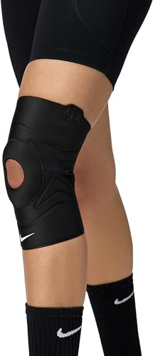 Nike Pro Open Patella Knee Sleeve 3.0 Kniebandage Stabilisierung Training Fitness Support, Black/White, L