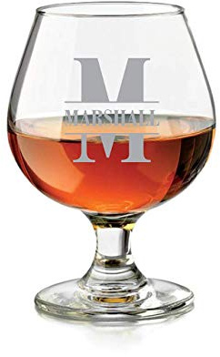 Personalized Custom Engraved Brandy Glass, 11.5 oz Brandy Snifter – Personalized Engraved Text Customizable Gift For Him, For Her, For Wife, For Husband, Christmas Gift, Funny Gift