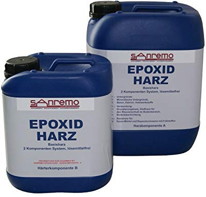 Sanremo EPOXID HARZ Basisharz, 2 Komponenten System, lösemittelfrei 5kg/5,4l