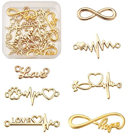 Cheriswelry Hohlanhänger aus Metall, baumelnde Charms, Verbindungsstücke für Schmuck, Armbänder, Halsketten, Ohrringe