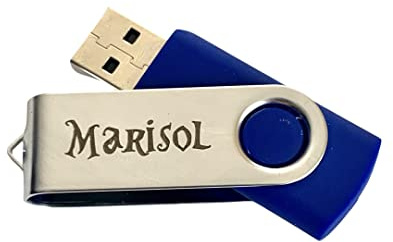 regalo grabado 1 Memoria USB 16 GB Metal Grabada con Texto y Logo, 1 Unidad | Memoria USB 16 GB de metal, grabado láser a 2 caras con texto o logo, 7 colores a elegir, 1 unidad individual