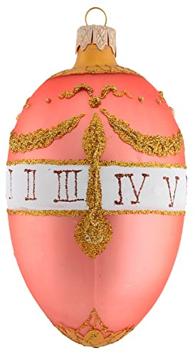 HAMBURGER WEIHNACHTSKONTOR - Osterdekoration - Fabergé Osterei zum Aufhängen Madonnenlilien rosa