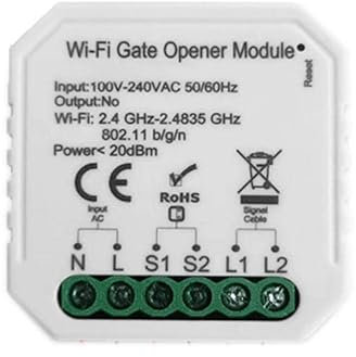 Apriporta WiFi Garage Door Opener con Sensore Incluso, Apricancello Smart per Porta Garage, Controllo App Tuya, Controllo Vocale compatibile con Alexa e Google Home, Nessun Hub Richiesto