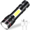 flintronic Torcia LED Ricaricabile, COB piccola Torcia Tascabile a LED, Super Luminosa 800lm Torcia Tattica, IPX6 Impermeabile 3 Modalità Tascabili Portatili Torch Per Campeggio, Escursioni, Emergenze