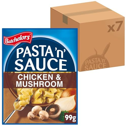 Batchelors Pasta 'n' Sauce Chicken & Mushroom Pasta Ready Meal, 99 g Packet (Pack of 7)