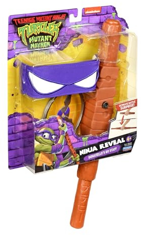 TORTUGAS NINJA - Vara Bo de Donatello Antifaz Morado y Juguete, Disfraz del Personaje de la Película Caos Mutante, para Fans, Niños y Niñas Desde 3 Años, Famosa (TU806400)