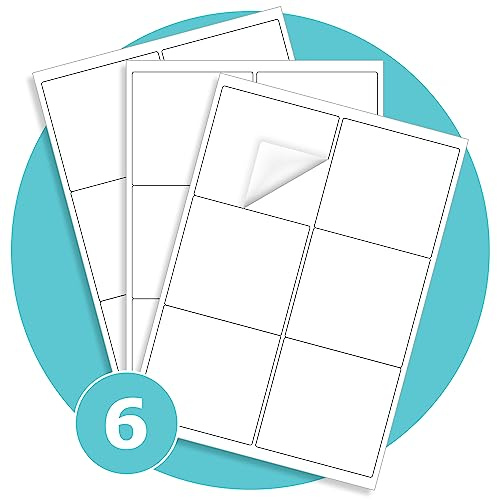 Triplast TPA4L0060010 Lot de 10 feuilles d'étiquettes A4 multi-usages – 6 étiquettes par feuille (99 x 93 mm chacune) faciles à décoller – Blanc – Étiquettes d'adresse pour imprimante jet d'encre et