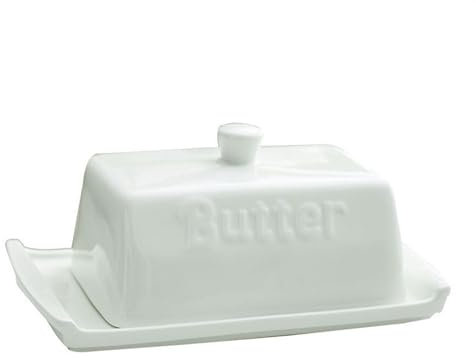 Beurriers Beurrier en céramique avec couvercle, organisateur de beurre rectangulaire Simple, boîte à beurre à pain avec couteau Plat à Beurre