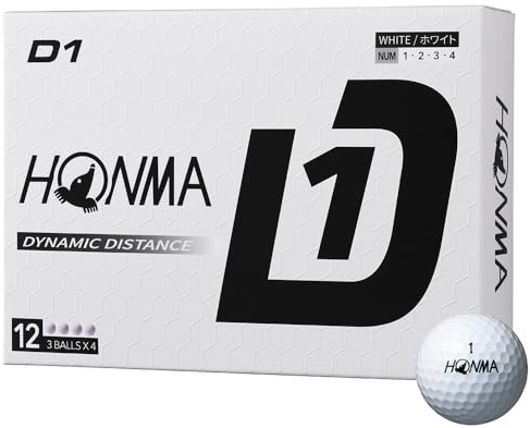 Honma 2024 D1-Ball, zertifizierter Golfball, 12 Bälle, 12 Bälle