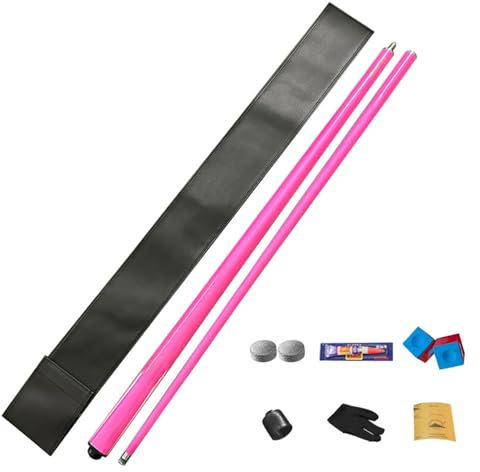 147 cm tragbare Kohlefaser-Pool-Queues, Kleiner Kopf 9,5 mm Billard-Snooker-Queue-Stick, professionelles Snooker-Zubehör, Pink