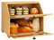 RayLove Panera de madera, panera de doble capa, gran contenedor de almacenamiento de pan para mostrador de cocina, esquina, armario, despensa, armario (Automontaje) (Color Madera)