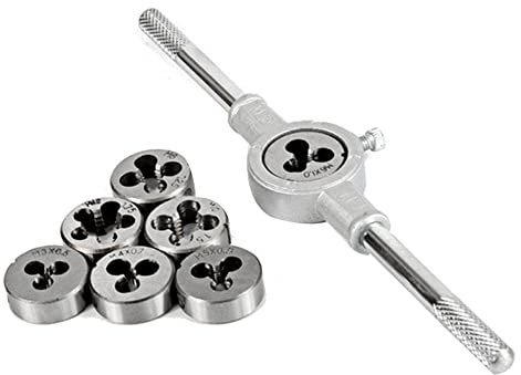 Owaefuqoir Set di Fustelle Metriche da 8 Pezzi M3//M5/M6/M8/M10/ Combinazione di Set di Utensili per La Maschiatura Della Riparazione Dei Filetti