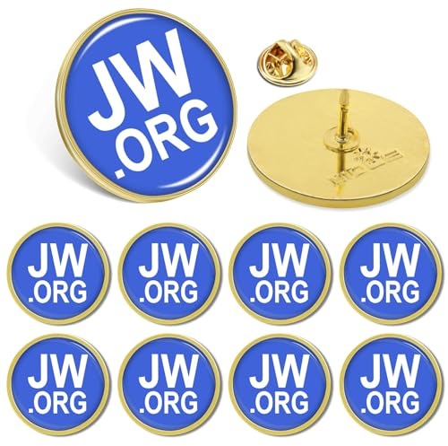 Paquete de 10/20/50/100 pines de solapa de Jw.org a granel, broche de metal para testigos de Jehová, para hombres, mujeres, ropa, bolsos, sombreros, 20mm, Hierro