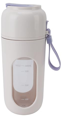 Brrnoo Mixeur Portable USB Rechargeable 12 Lames en Acier Bouteille de Mélangeur Smoothie pour Fitness Maison Voyage Extérieur Violet